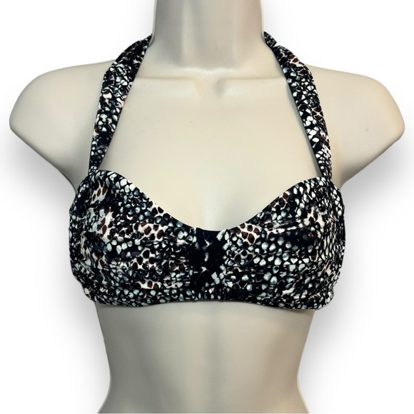 Athleta Other - Athleta Women’s Sliding Halter Bikini Top Snakeskin Size Small
